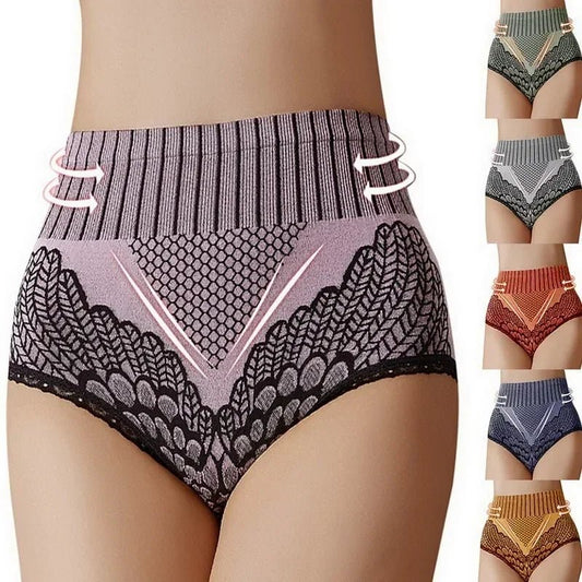 Bragas sin costuras para mujer, ropa interior femenina de cintura alta, bragas de realce de cadera, ropa interior transpirable, lencería Sexy, moldeador de cuerpo - lobbol