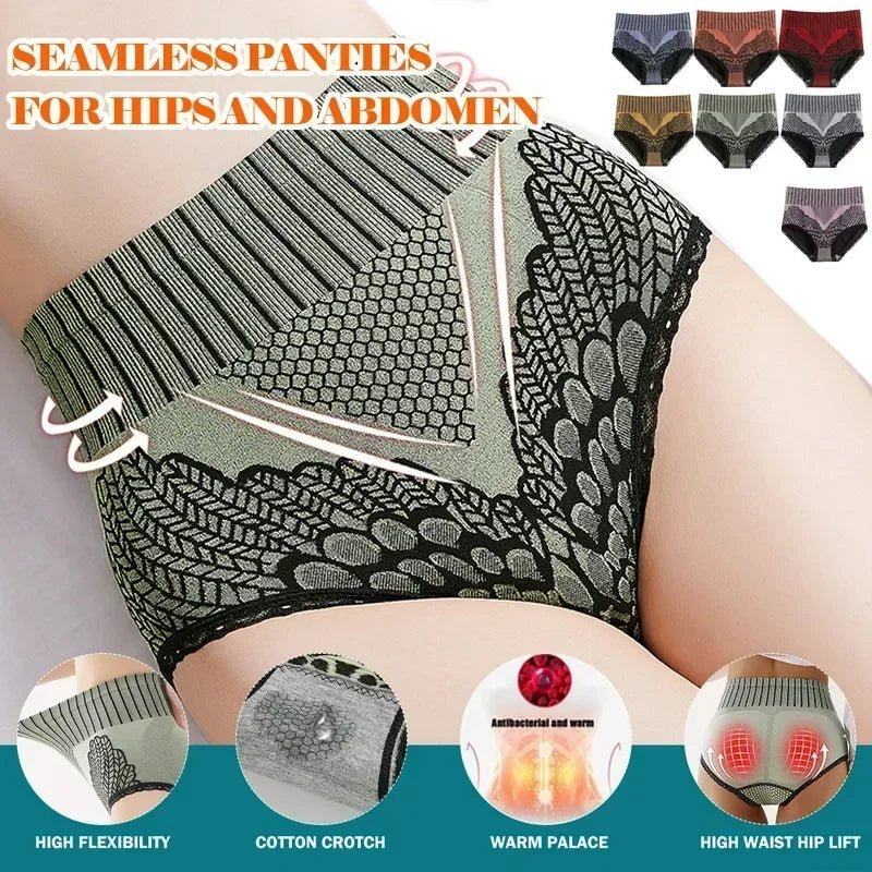 Bragas sin costuras para mujer, ropa interior femenina de cintura alta, bragas de realce de cadera, ropa interior transpirable, lencería Sexy, moldeador de cuerpo - lobbol