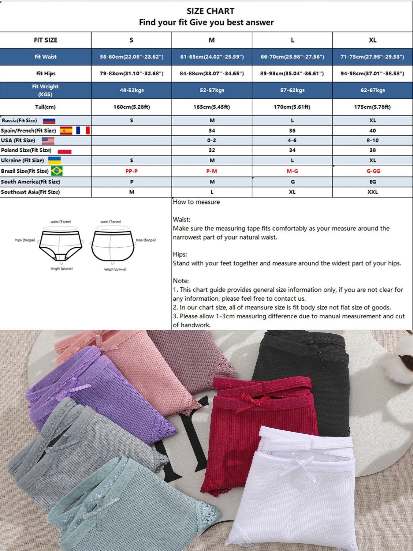 Calzoncillos de algodón para mujer, ropa interior Sexy de encaje, bragas brasileñas huecas, ropa interior cómoda, lencería S - XL de Color sólido, 5 uds. - lobbol