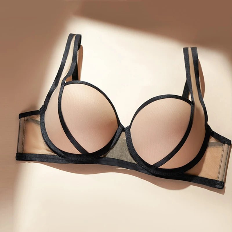 CINOON - Conjunto de ropa interior francesa Sexy para mujer, conjuntos de sujetador y bragas push - up, sujetador cómodo, correas ajustables, conjunto de lencería recogida - lobbol