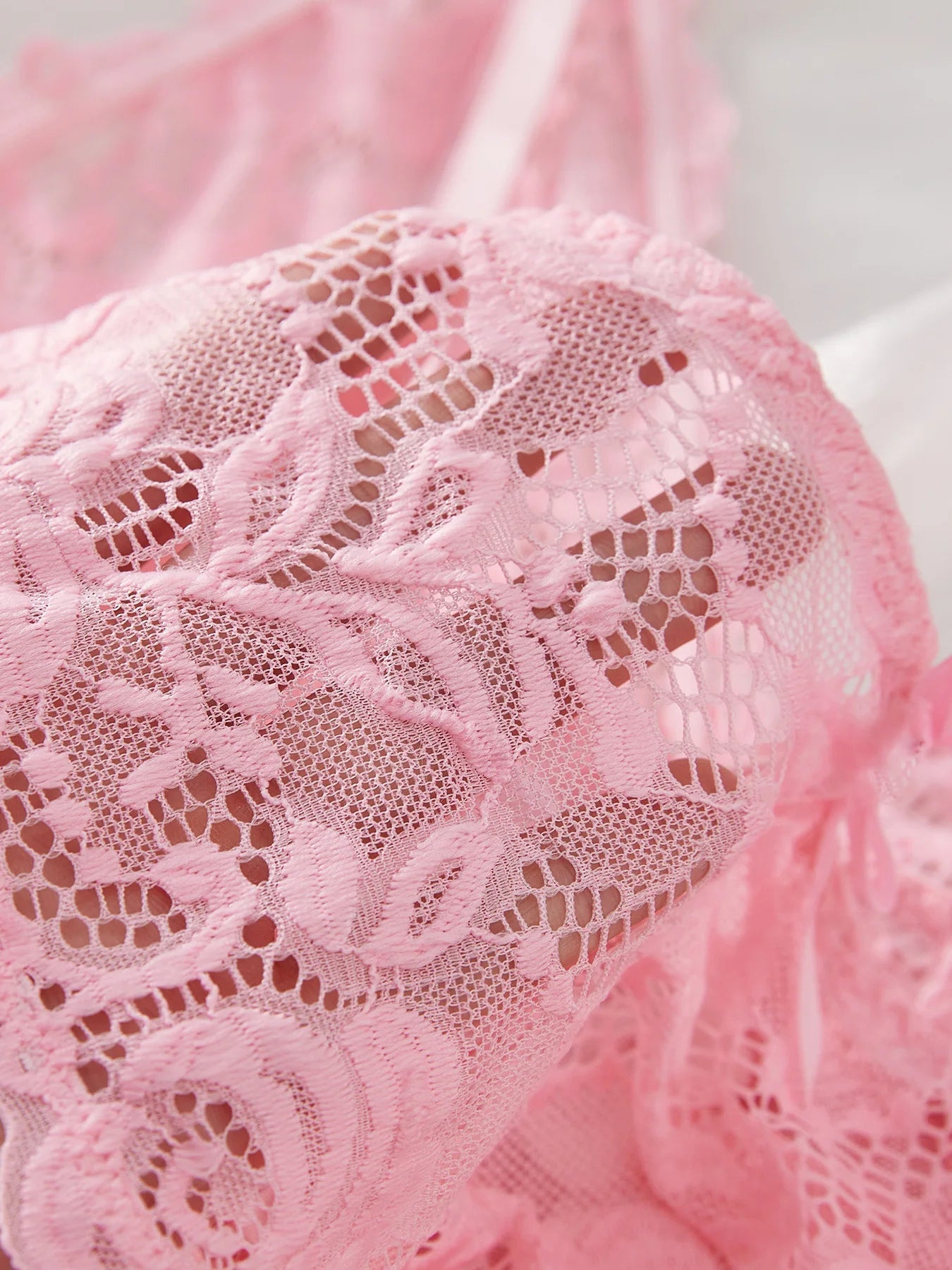 Conjunto de lencería Sexy para mujer, camisón con sujetador erótico, ropa de dormir de encaje Sexy, vestidos suaves ajustados sólidos con cuello en V, ropa de dormir y vestidos deslizantes completos - lobbol