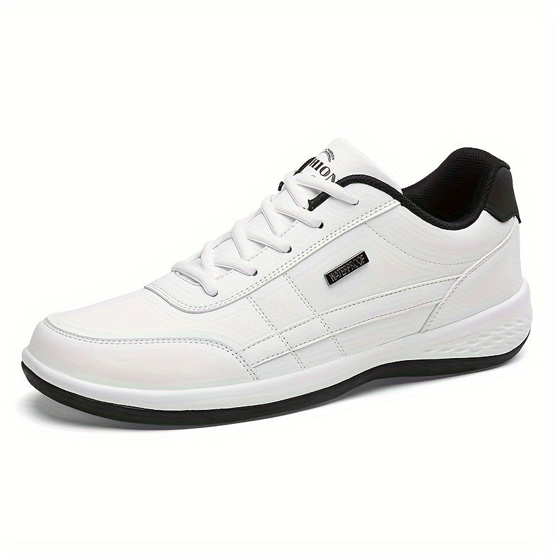 Men's Casual Low Top Lace Up Sneakers, Comfortable Lightweight Skateboard Shoes For All Seasons