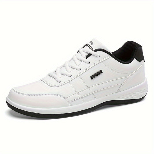 Men's Casual Low Top Lace Up Sneakers, Comfortable Lightweight Skateboard Shoes For All Seasons