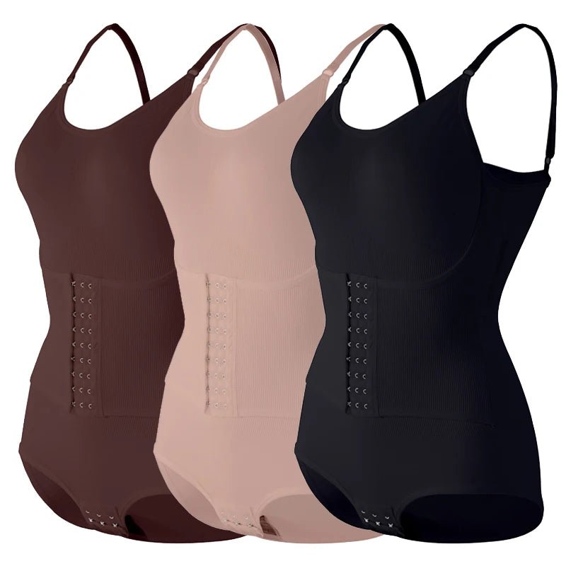 Entrenador de cintura Sexy con ganchos para mujer, ropa moldeadora sin costuras, adelgazante, levantador de glúteos, mono con entrepierna abierta, ropa interior elástica alta - lobbol
