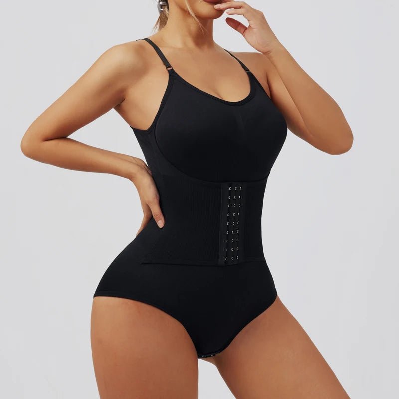 Entrenador de cintura Sexy con ganchos para mujer, ropa moldeadora sin costuras, adelgazante, levantador de glúteos, mono con entrepierna abierta, ropa interior elástica alta - lobbol