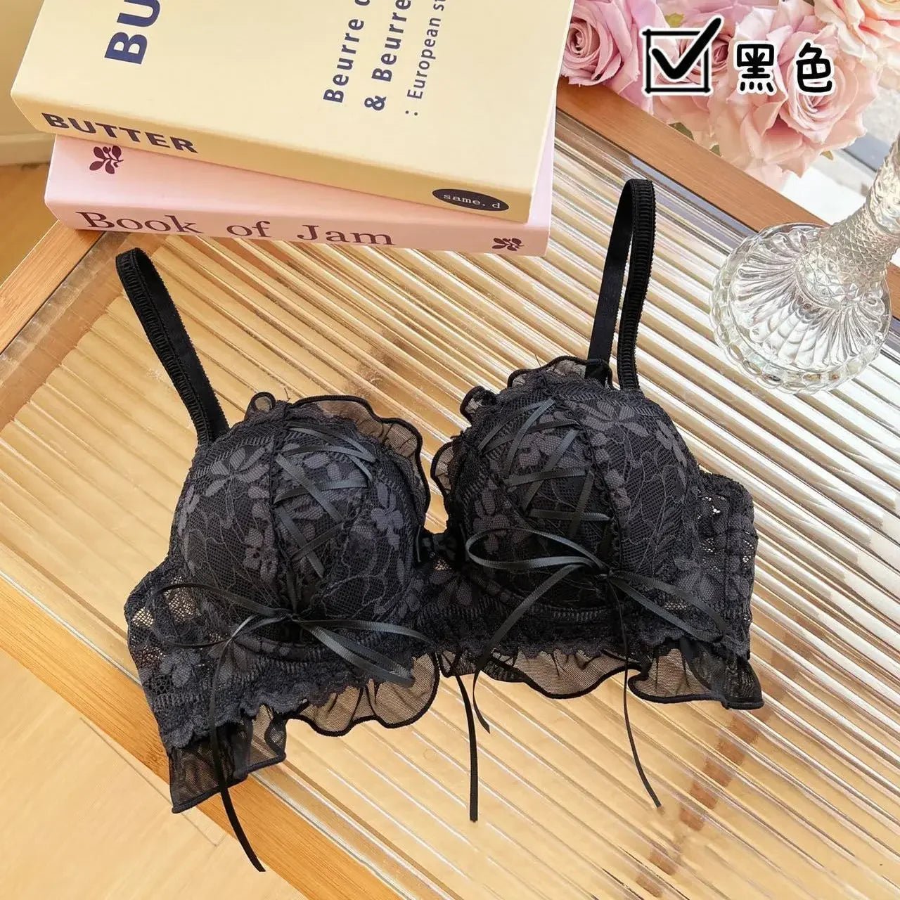 Estilo japonés Lolita princesa viento encaje Lencería diseño para niñas sujetador push - up ropa interior de mujer sujetador push - up - lobbol