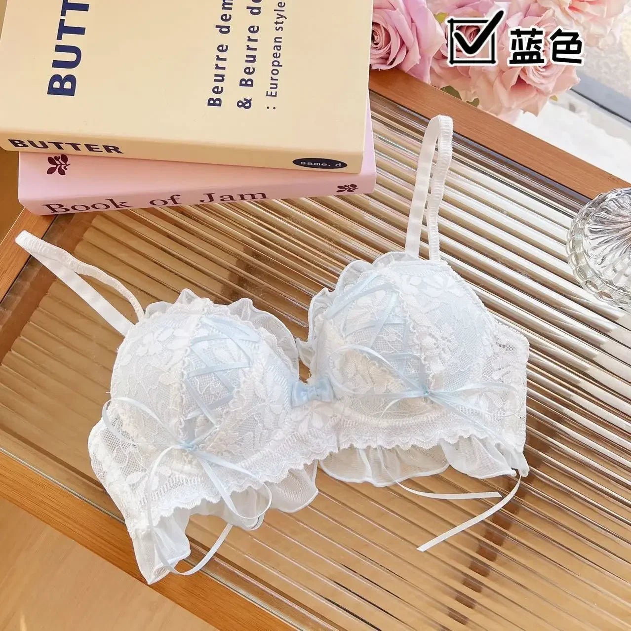 Estilo japonés Lolita princesa viento encaje Lencería diseño para niñas sujetador push - up ropa interior de mujer sujetador push - up - lobbol