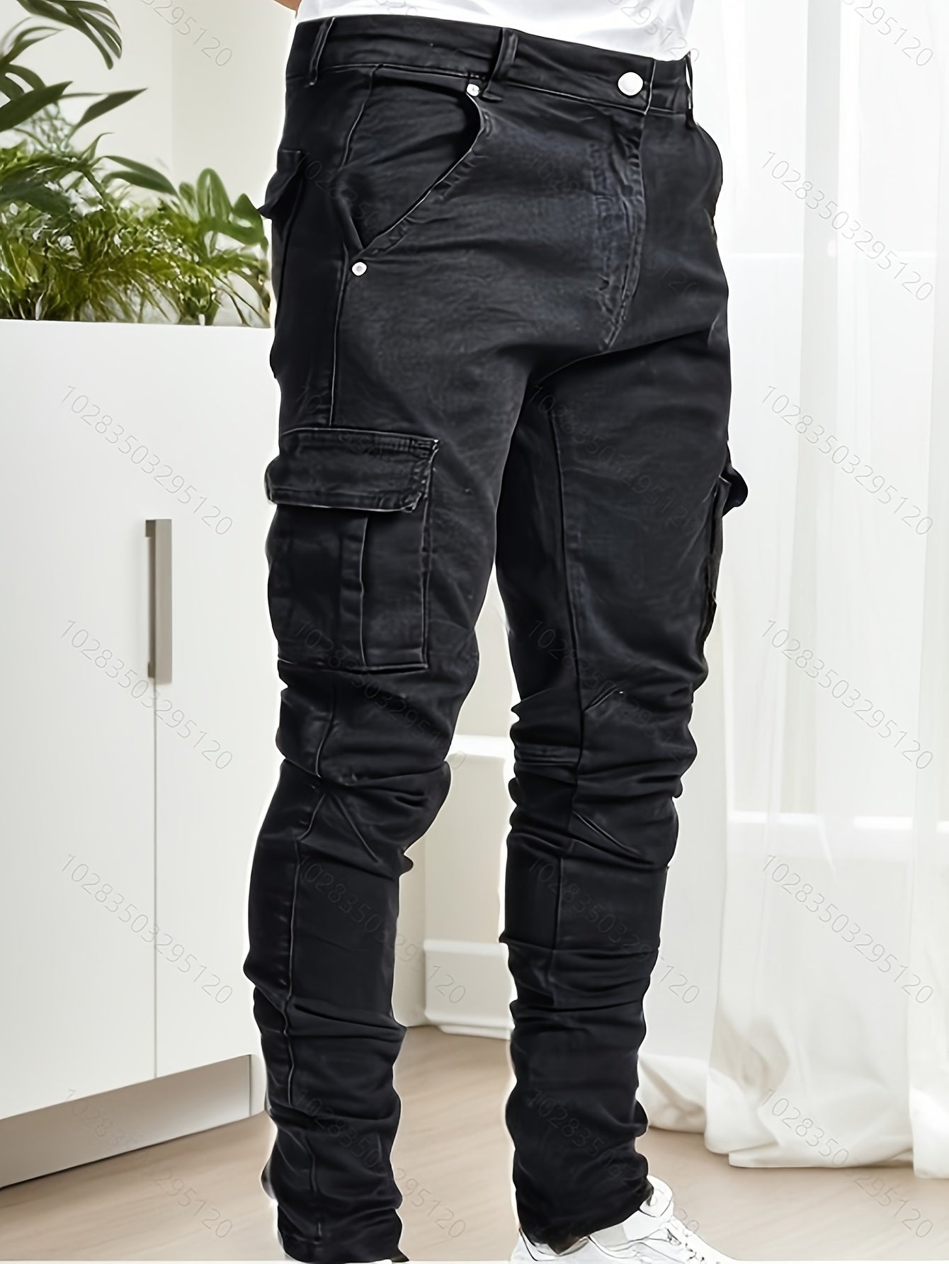Men's Skinny Jeans - Stretch Work Pants with Slim Fit, All - Season Stretch Denim for Casual & Formal Outfits - Non - See - Through Streetwear Trousers, Versatile Clothing, Contemporary Fashion, Durable Fabric, Stylish Bottoms, Urb - lobbol