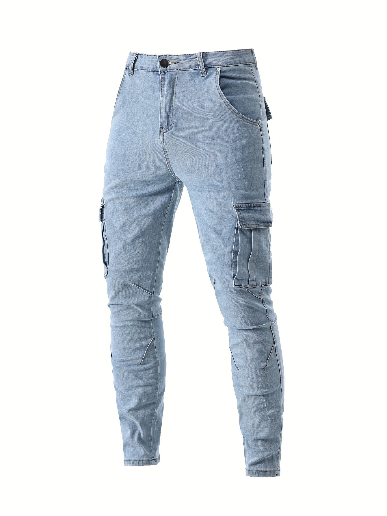 Men's Skinny Jeans - Stretch Work Pants with Slim Fit, All - Season Stretch Denim for Casual & Formal Outfits - Non - See - Through Streetwear Trousers, Versatile Clothing, Contemporary Fashion, Durable Fabric, Stylish Bottoms, Urb - lobbol