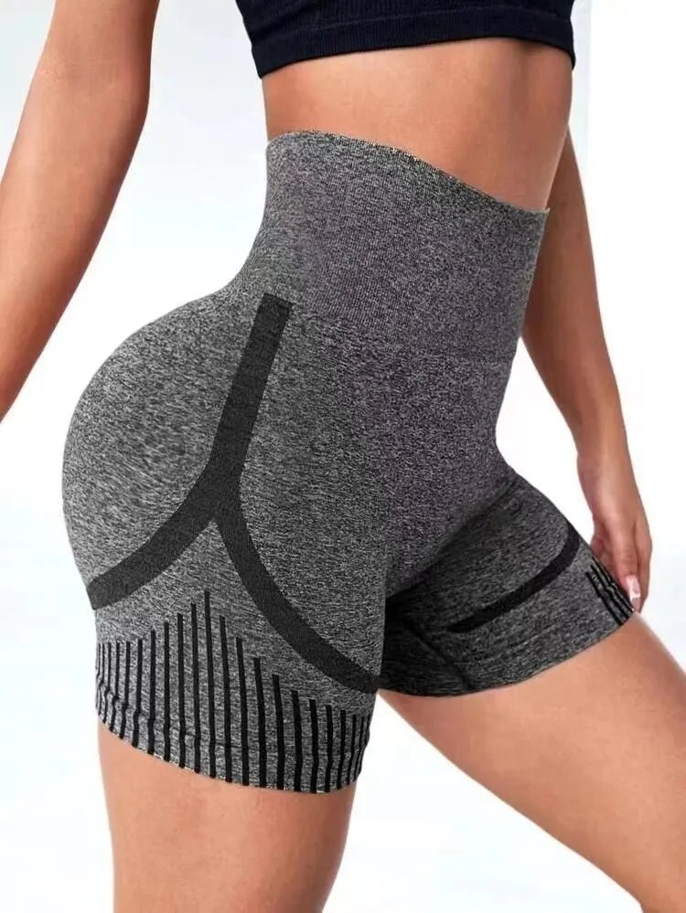Pantalones cortos de Yoga de cintura alta para mujer, ropa deportiva para Fitness, levantamiento de glúteos, gimnasio, correr - lobbol