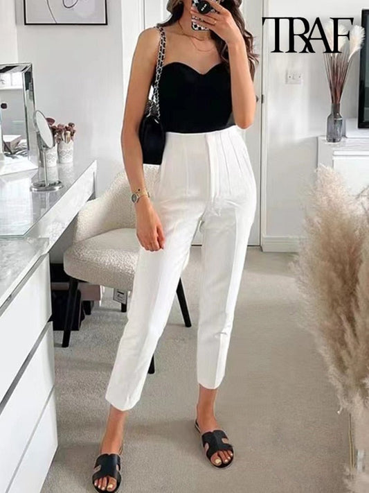 Pantalones de cintura alta - lobbol