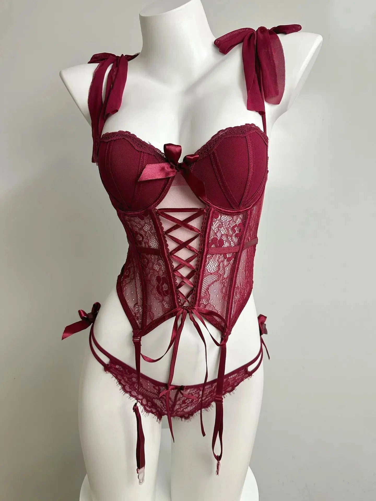 Pijama Sexy para mujer, lencería emocional, ropa interior, pecho pequeño, Bralette, corpiño, conjuntos de bragas femeninas - lobbol