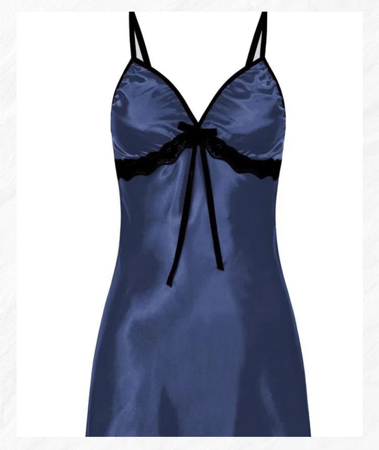 Pijamas sexys para mujer, camisón con tirantes de encaje de talla grande, pijamas sin mangas con cuello en V, camisón opcional multicolor - lobbol