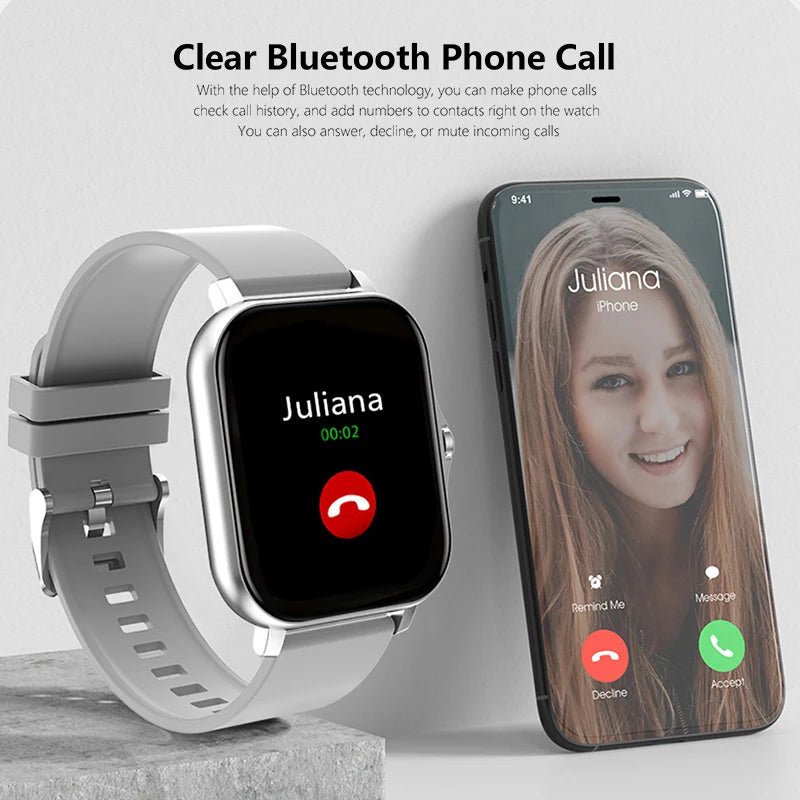 Reloj inteligente deportivo de 1,83 pulgadas, Monitor de salud, reloj inteligente resistente al agua, relojes de llamada inalámbrica para hombres y mujeres, IOS, Xiaomi 2024 - lobbol