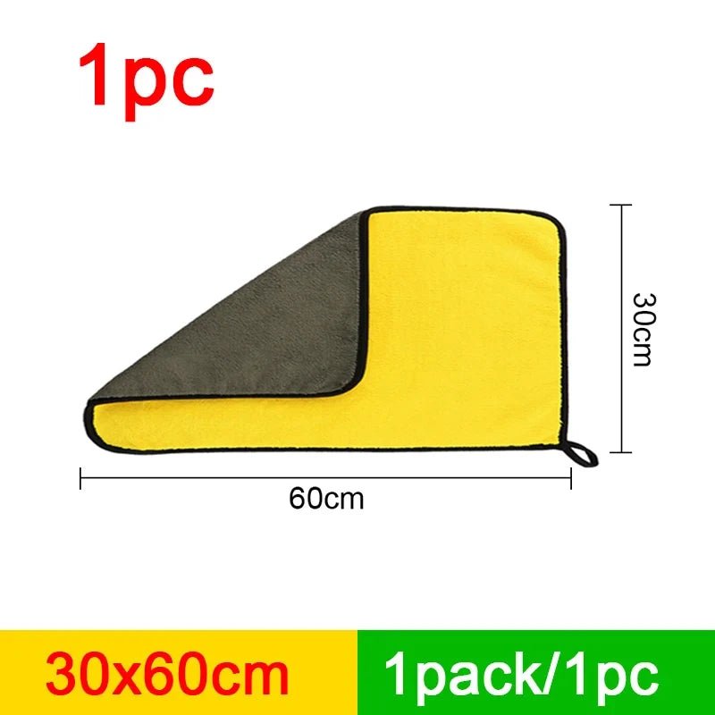SEAMETAL - Toalla de microfibra para lavado de coches, 400GSM, toallas limpias de terciopelo Coral de doble cara, paño de secado y lavado de coches de alta absorción de agua - lobbol