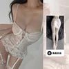 Sexy Lingerie Womens Transparent Steel Brace Gathering Sling Lace Backless Perspective Nightdress Temptation Suit - lobbol