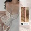 Sexy Lingerie Womens Transparent Steel Brace Gathering Sling Lace Backless Perspective Nightdress Temptation Suit - lobbol