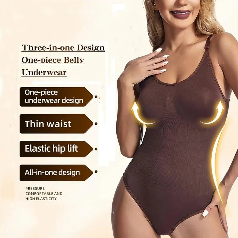 Shapewear Body Tanga Fajas Colombianas Body Shaper mujeres sin costuras Control de barriga adelgazante vaina vientre plano para ropa interior - lobbol