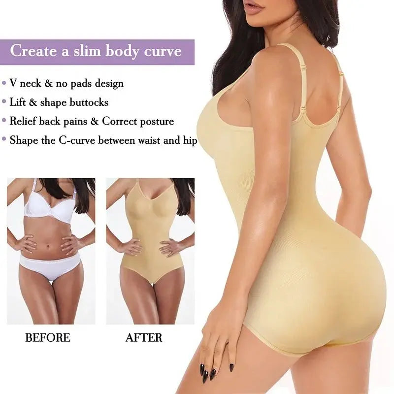 Slimming Colombianas Shapewear for Women Seamless Body Shaper Tummy Control Bodysuits Plus Size Shapers - lobbol