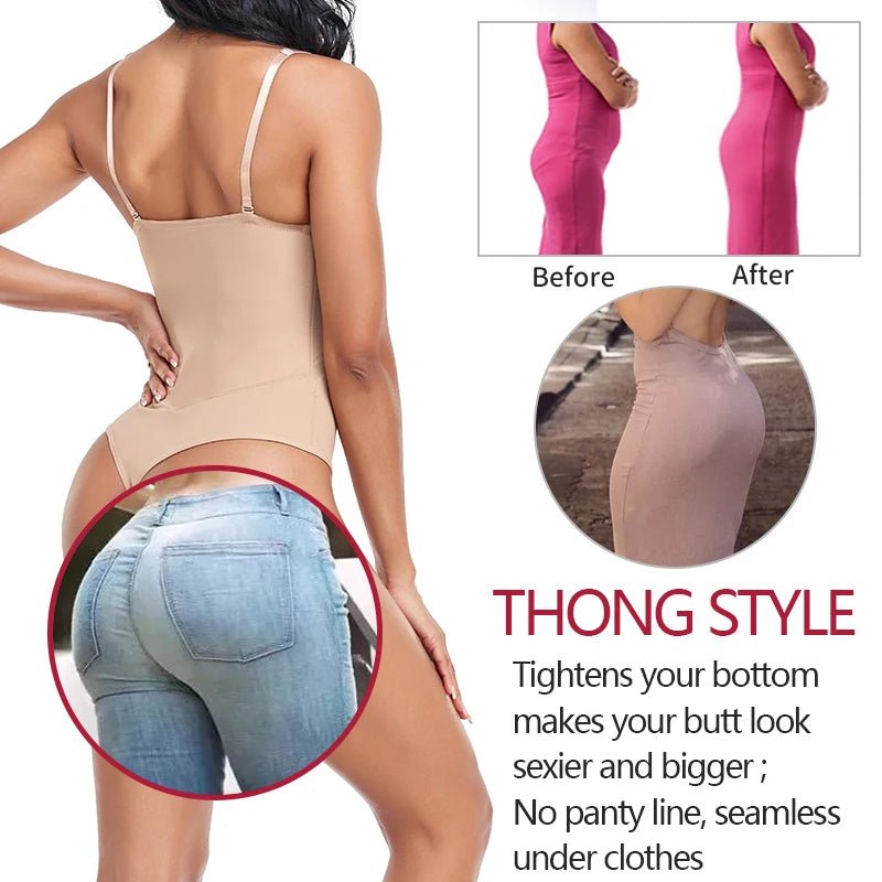Tangas Body Shapewear mujeres prenda modeladora de cuerpo completo entrenador de cintura huesos de acero Control de barriga ropa interior vientre plano corsé debajo del busto - lobbol