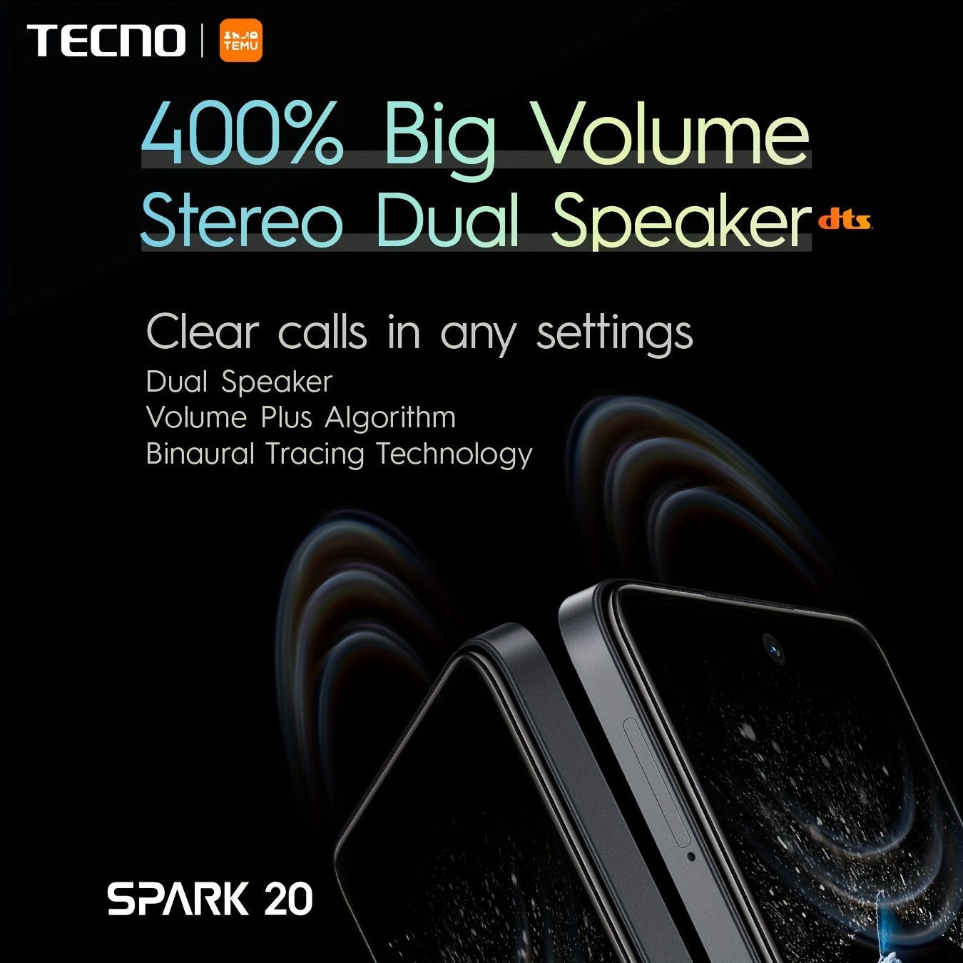 TECNO Spark 20 4G Smartphone 256 GB Gran ROM 8GB Gran RAM - lobbol