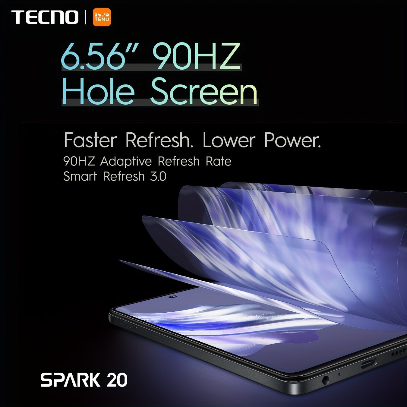 TECNO Spark 20 4G Smartphone 256 GB Gran ROM 8GB Gran RAM - lobbol