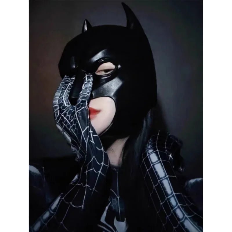 Traje de Cosplay de Venom Spider - Man con Máscara de Murciélago, Traje Zentai de Spandex de Superhéroe para Mujeres y Hombres, Disfraz para Halloween, Carnaval y Fiestas - lobbol