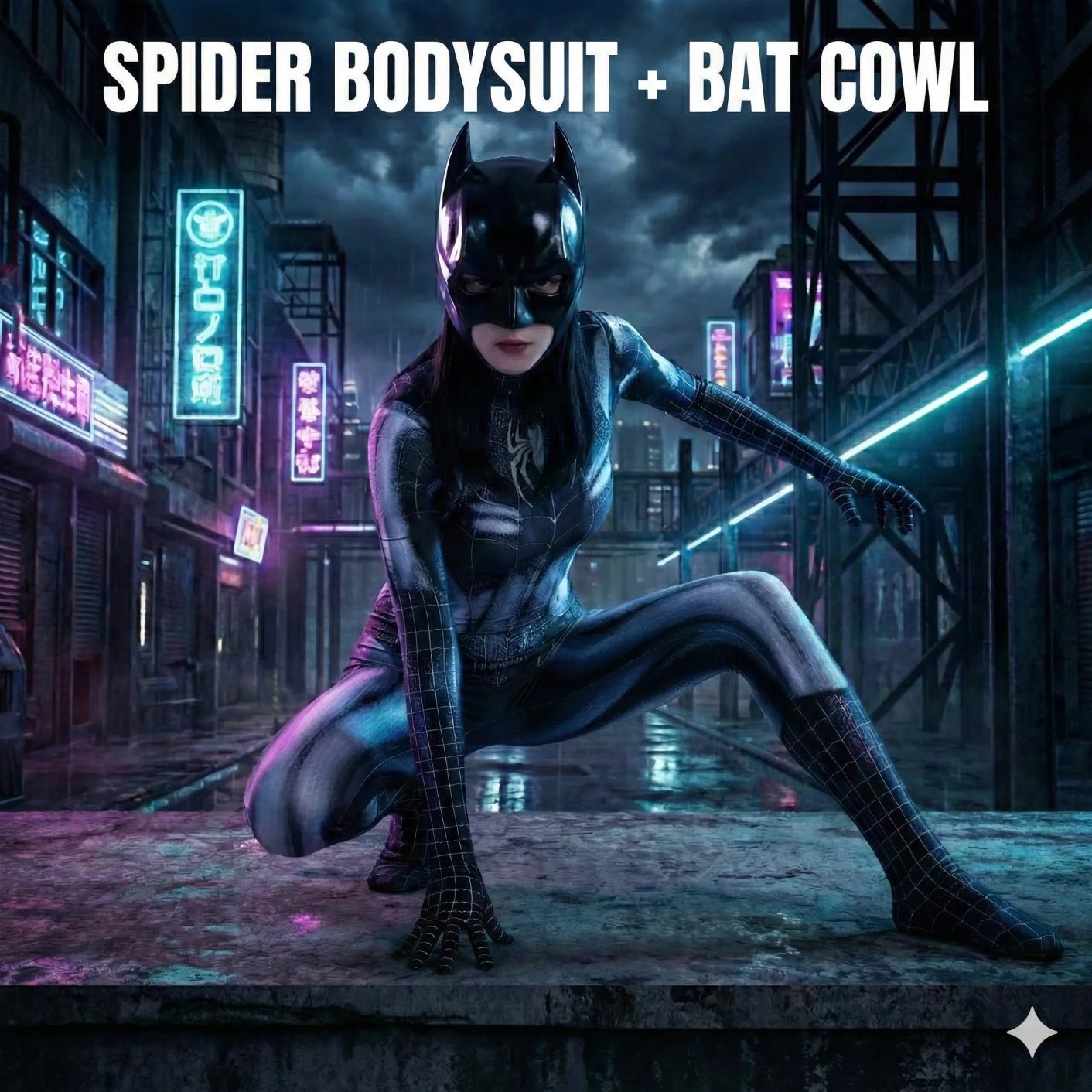 Traje de Cosplay de Venom Spider - Man con Máscara de Murciélago, Traje Zentai de Spandex de Superhéroe para Mujeres y Hombres, Disfraz para Halloween, Carnaval y Fiestas - lobbol