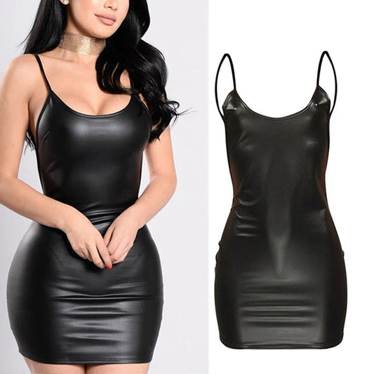 Vestido corto ajustado sin mangas para mujer, minivestido Sexy a la moda para fiesta y Club, Verano - lobbol